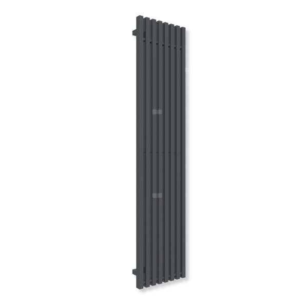 Grzejnik elektryczny TERMA TRIGA E 1700 x 380 mm, kolor metaliczna czerń, moc 800 W, podłączenie E1, kabel spiralny z wtyczką czarny