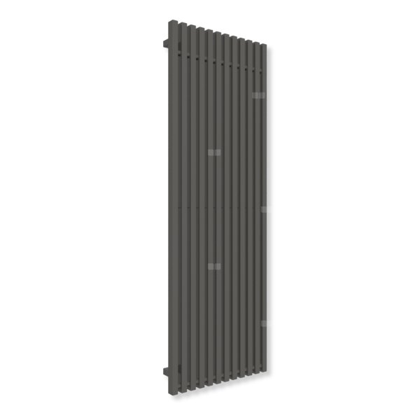 Grzejnik elektryczny TERMA TRIGA E 1700 x 580 mm, kolor szary ciemny RAL7022, moc 1200 W, podłączenie E8, kabel spiralny z wtyczką