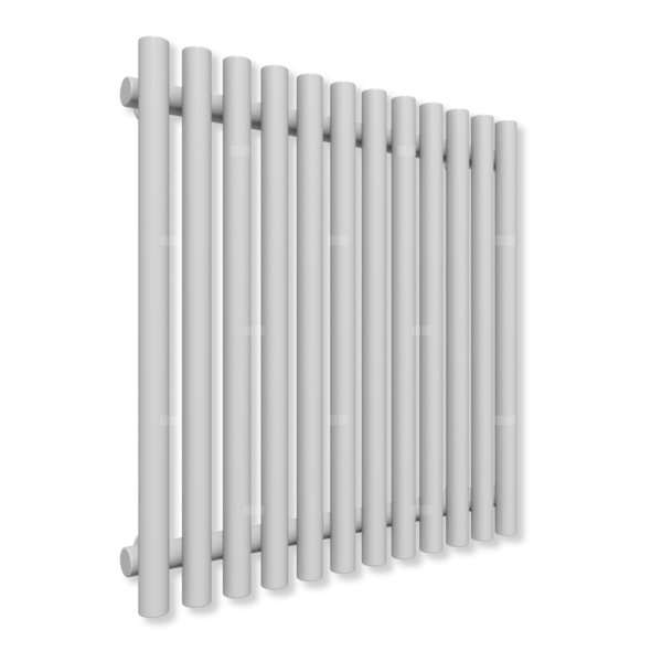 Grzejnik elektryczny TERMA TUNE VWS E 600 x 590 mm, kolor szary mleczny RAL7047, moc 400 W, podłączenie E7, kabel prosty bez wtyczki z maskownicą