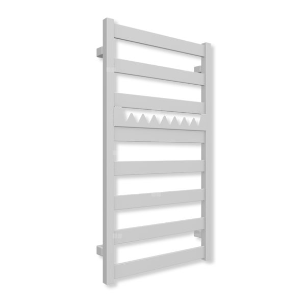 Grzejnik elektryczny TERMA VIVO 910 x 500 mm, kolor chrom, moc 300 W, podłączenie E1, kabel spiralny z wtyczką