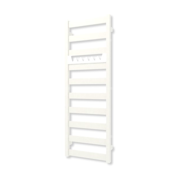 Grzejnik elektryczny TERMA VIVO 1150 x 400 mm, kolor biały drogowy RAL9016, moc 400 W, podłączenie E1, kabel prosty bez wtyczki z maskownicą