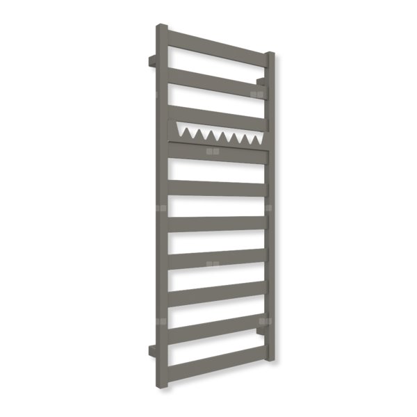 Grzejnik elektryczny TERMA VIVO 1150 x 500 mm, kolor błyszczący żwir, moc 400 W, podłączenie E8, kabel prosty bez wtyczki z maskownicą