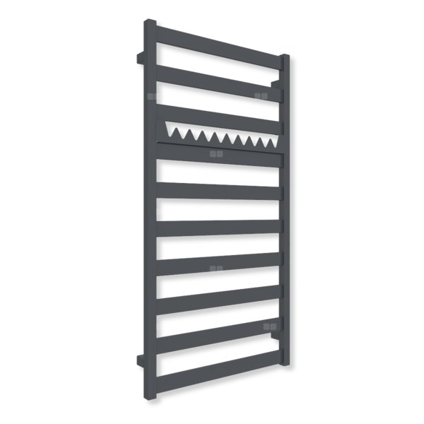 Grzejnik elektryczny TERMA VIVO 1150 x 600 mm, kolor szary antracytowy RAL7016, moc 600 W, podłączenie E8, kabel prosty bez wtyczki