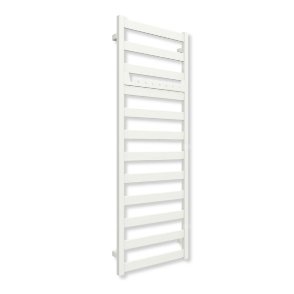 Grzejnik elektryczny TERMA VIVO 1390 x 500 mm, kolor biały soft, moc 600 W, podłączenie E8, kabel prosty bez wtyczki z maskownicą biały