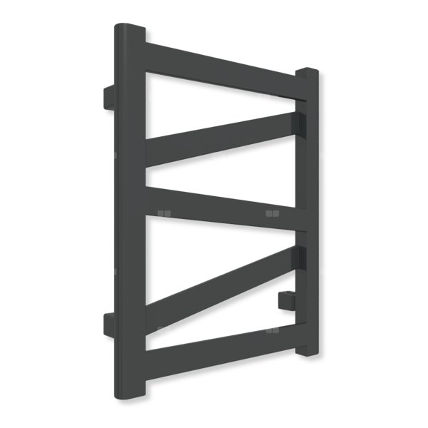 Grzejnik elektryczny TERMA VIPERA 510 x 400 mm, kolor czarny jak kruk soft, moc 200 W, podłączenie E8, kabel prosty z wtyczką czarny