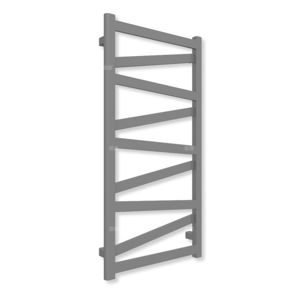 Grzejnik elektryczny TERMA VIPERA 990 x 500 mm, kolor szary kurz RAL7037, moc 400 W, podłączenie E1, kabel spiralny z wtyczką biały