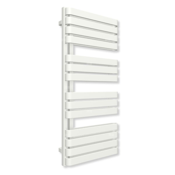 Grzejnik elektryczny TERMA WARP S 1110 x 500 mm, kolor biały soft, moc 800 W, podłączenie E1, kabel prosty bez wtyczki z maskownicą