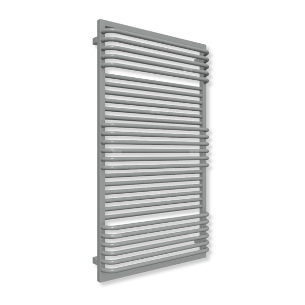 Grzejnik elektryczny TERMA POC 2 1240 x 700 mm, kolor stal nierdzewna, moc 1000 W, podłączenie E1, kabel prosty bez wtyczki z maskownicą srebrzysty