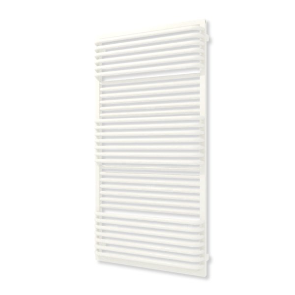 Grzejnik elektryczny TERMA POC 2 1400 x 700 mm, kolor biały drogowy RAL9016, moc 1200 W, podłączenie E1, kabel spiralny z wtyczką