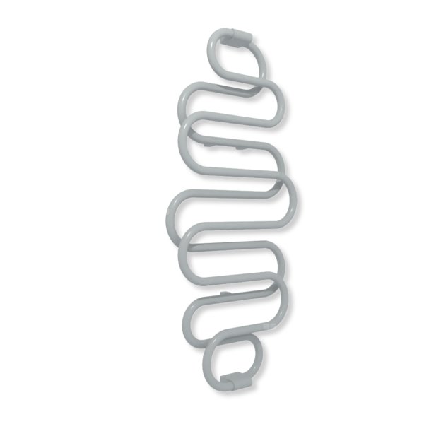 Grzejnik elektryczny TERMA PERŁA E 1360 x 500 mm, kolor pastelowy niebieski, moc 284 W, podłączenie EX, kabel spiralny z wtyczką biały