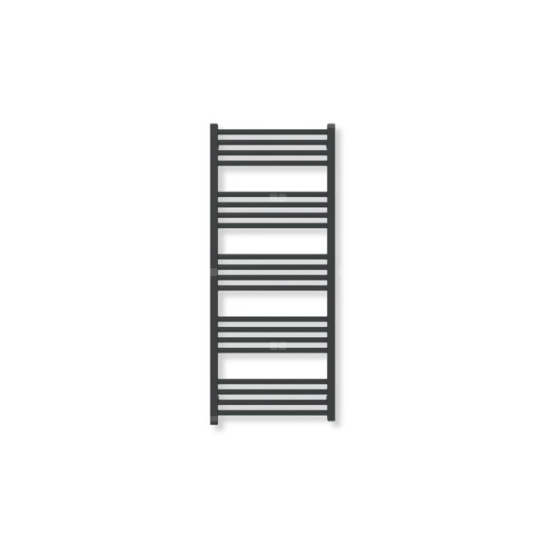 Grzejnik elektryczny TERMA FIONA ONE 480 x 1140mm, kolor czarny jak kruk RAL9005, moc 400 W, podłączenie E8, kabel spiralny z wtyczką 2,5m