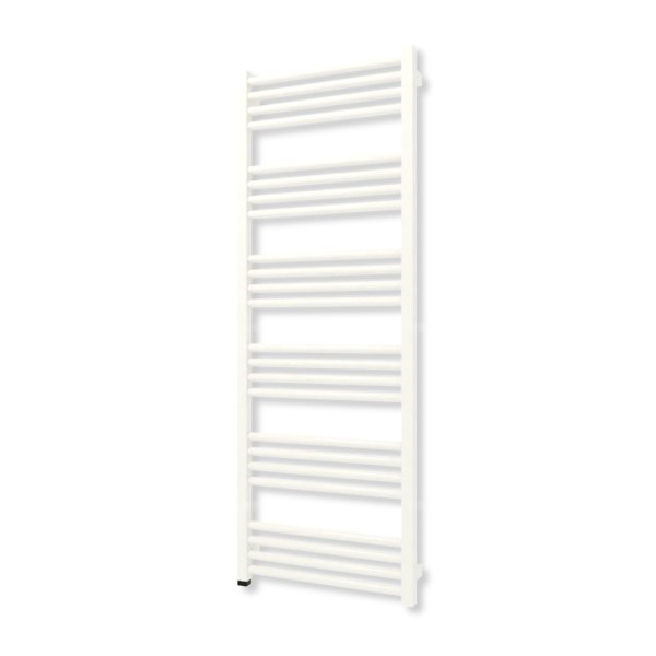 Grzejnik elektryczny TERMA FIONA ONE 1380 x 500 mm, kolor biały drogowy RAL9016, moc 600 W, podłączenie E8, kabel prosty bez wtyczki szary