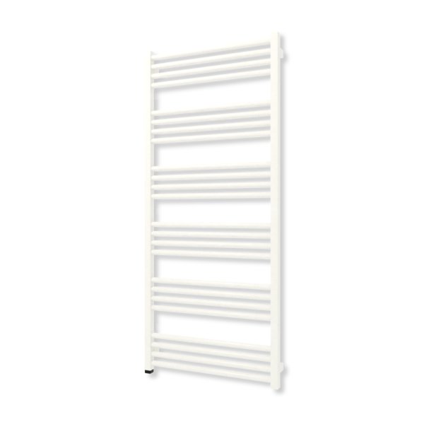 Grzejnik elektryczny TERMA FIONA ONE 1380 x 600 mm, kolor biały drogowy RAL9016, moc 800 W, podłączenie E1, kabel prosty z wtyczką czarny