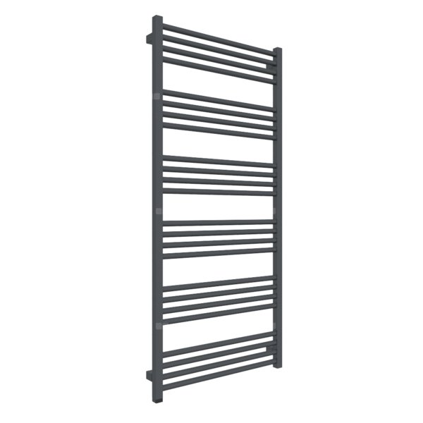 Grzejnik elektryczny TERMA FIONA ONE 1380 x 630 mm, kolor metaliczna czerń, moc 800 W, podłączenie E1, kabel prosty bez wtyczki