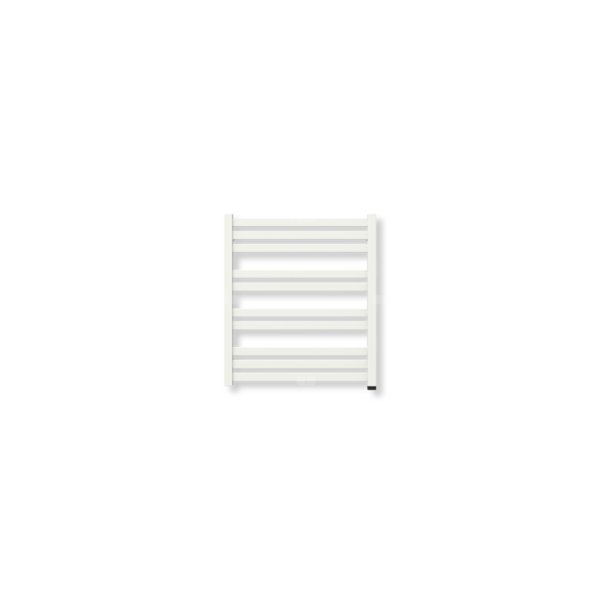 Grzejnik elektryczny TERMA MARLIN ONE 600 x 530 mm, kolor biały soft, moc 300 W, podłączenie E1, kabel spiralny z wtyczką czarny