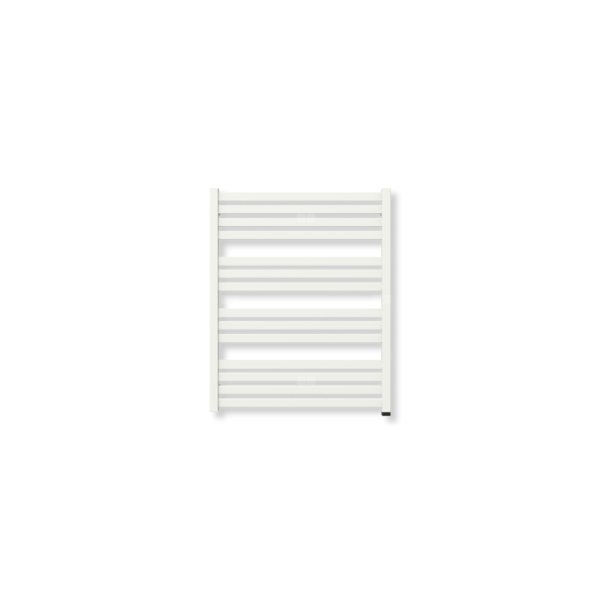 Grzejnik elektryczny TERMA MARLIN ONE 780 x 630 mm, kolor biały soft, moc 400 W, podłączenie E8, kabel prosty bez wtyczki czarny