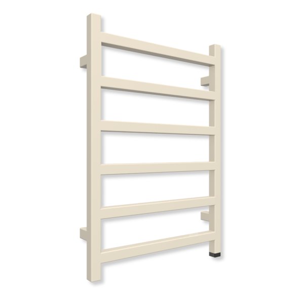 Grzejnik elektryczny TERMA SIMPLE ONE 720 x 500 mm, kolor biały ostrygowy soft, moc 300 W, podłączenie E1, kabel prosty bez wtyczki szary