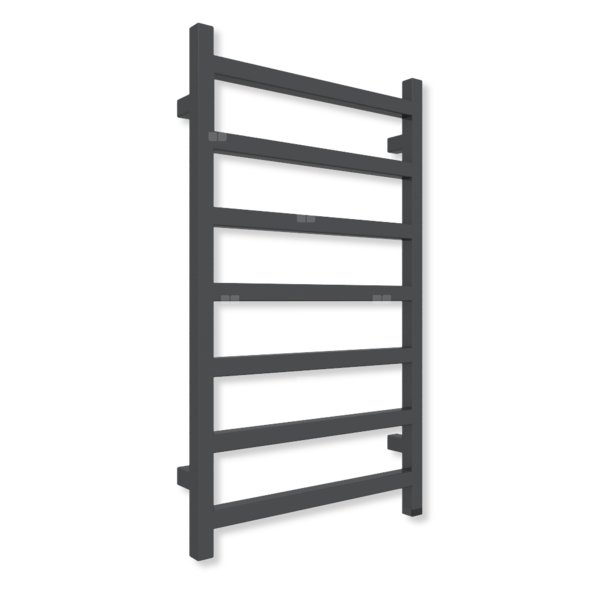 Grzejnik elektryczny TERMA SIMPLE ONE 840 x 500 mm, kolor szary czarny RAL7021, moc 300 W, podłączenie E8, kabel prosty bez wtyczki szary