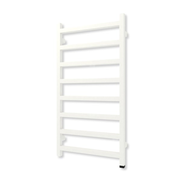 Grzejnik elektryczny TERMA SIMPLE ONE 960 x 500 mm, kolor biały sygnałowy RAL9003, moc 400 W, podłączenie E8, kabel prosty bez wtyczki szary