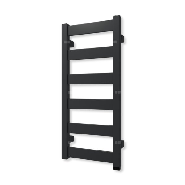 Grzejnik elektryczny TERMA VIVO ONE 670 x 300 mm, kolor nowoczesna szarość, moc 200 W, podłączenie E1, kabel prosty bez wtyczki czarny