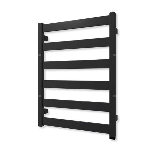 Grzejnik elektryczny TERMA VIVO ONE 670 x 500mm, kolor szary czarny RAL7021, moc 300 W, podłączenie E8, kabel prosty bez wtyczki czarny