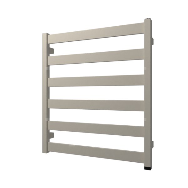 Grzejnik elektryczny TERMA VIVO ONE 670 x 600mm, kolor biały RAL9010, moc 300 W, podłączenie E8, kabel spiralny z wtyczką czarny