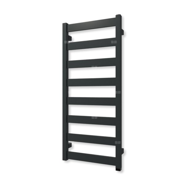 Grzejnik elektryczny TERMA VIVO ONE 910 x 400 mm, kolor czarny anodowy, moc 300 W, podłączenie E8, kabel prosty bez wtyczki szary