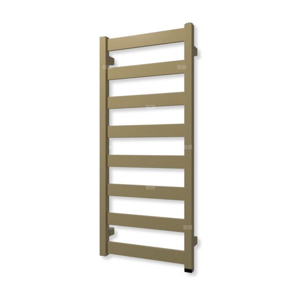 Grzejnik elektryczny TERMA VIVO ONE 910 x 400 mm, kolor mosiądz, moc 300 W, podłączenie E1, kabel prosty bez wtyczki szary