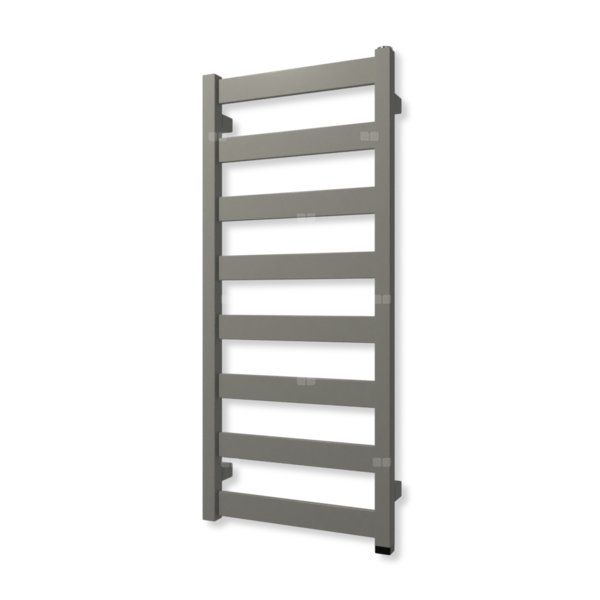 Grzejnik elektryczny TERMA VIVO ONE 910 x 400mm, kolor srebrny mat, moc 300 W, podłączenie E8, kabel prosty bez wtyczki czarny