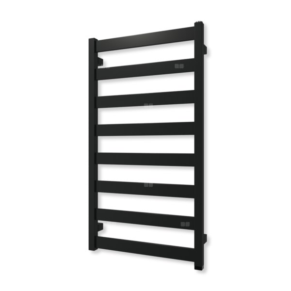 Grzejnik elektryczny TERMA VIVO ONE 910 x 500mm, kolor czarny jak kruk mat RAL9005, moc 400 W, podłączenie E1, kabel prosty z wtyczką czarny