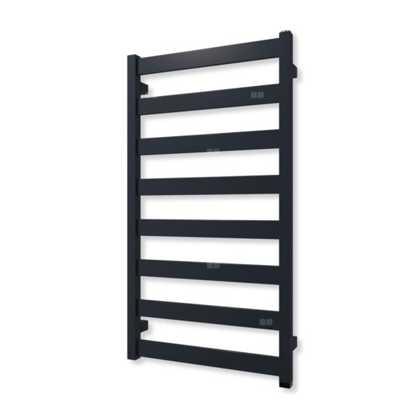 Grzejnik elektryczny TERMA VIVO ONE 910 x 500mm, kolor granatowy stalowy RAL5011, moc 400 W, podłączenie E1, kabel spiralny z wtyczką szary