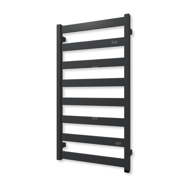 Grzejnik elektryczny TERMA VIVO ONE 910 x 500 mm, kolor szterling, moc 400 W, podłączenie E8, kabel prosty bez wtyczki szary