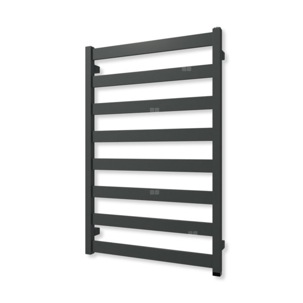 Grzejnik elektryczny TERMA VIVO ONE 910 x 600mm, kolor błyszcząca szarość, moc 400 W, podłączenie E8, kabel prosty bez wtyczki biały