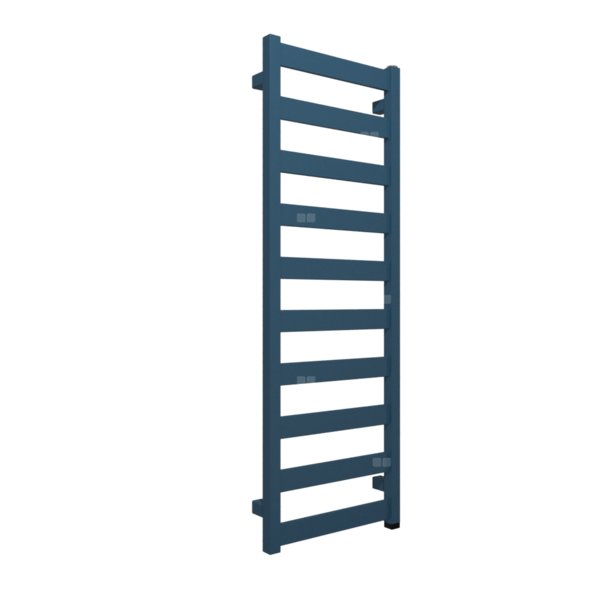 Grzejnik elektryczny TERMA VIVO ONE 1150 x 400mm, kolor niebieski brylantowy RAL5007, moc 400 W, podłączenie E1, kabel spiralny z wtyczką szary