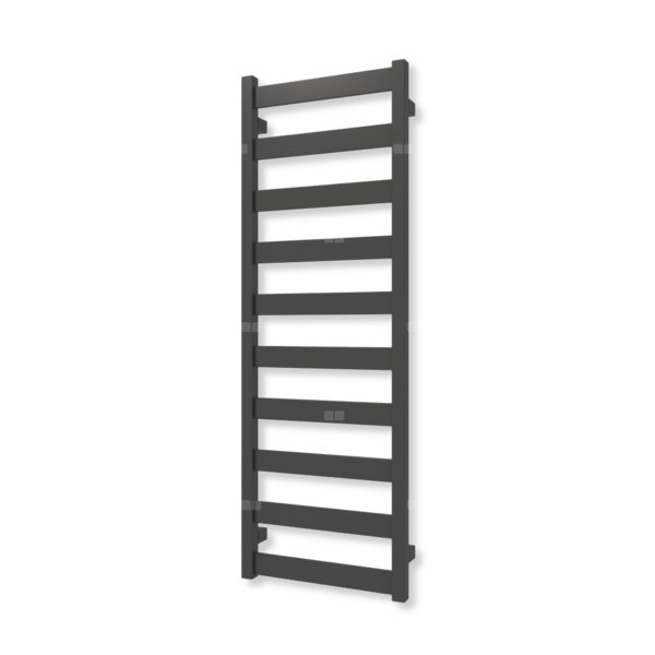 Grzejnik elektryczny TERMA VIVO ONE 1150 x 400mm, kolor heban, moc 400 W, podłączenie E1, kabel spiralny z wtyczką biały