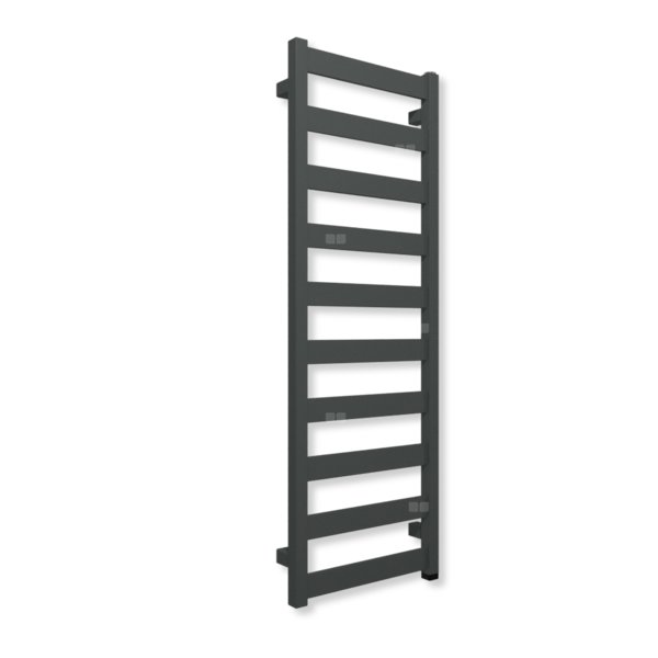 Grzejnik elektryczny TERMA VIVO ONE 1150 x 400 mm, kolor surowy metal, moc 400 W, podłączenie E1, kabel prosty bez wtyczki szary