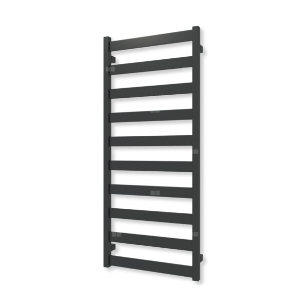 Grzejnik elektryczny TERMA VIVO ONE 1150 x 500mm, kolor czarny jak kruk połysk RAL9005, moc 400 W, podłączenie E8, kabel prosty bez wtyczki