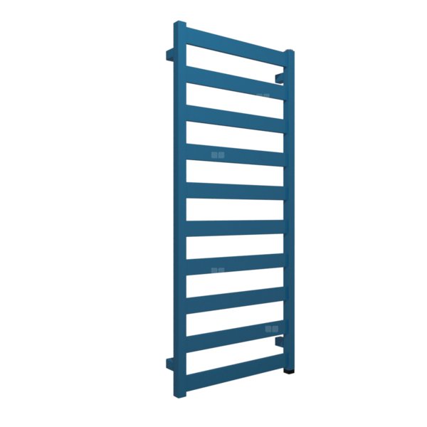 Grzejnik elektryczny TERMA VIVO ONE 1150 x 500mm, kolor niebieski średni RAL5015, moc 400 W, podłączenie E8, kabel spiralny z wtyczką biały