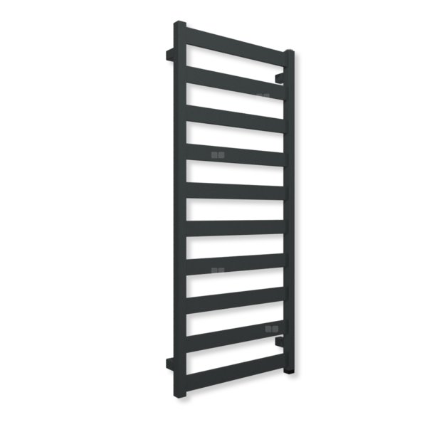 Grzejnik elektryczny TERMA VIVO ONE 1150 x 500 mm, kolor czarny anodowy, moc 400 W, podłączenie E8, kabel prosty bez wtyczki żółty