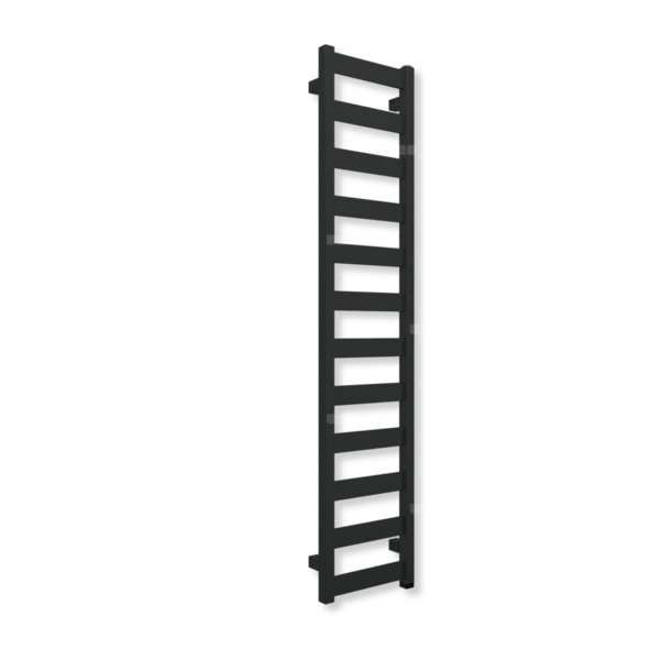 Grzejnik elektryczny TERMA VIVO ONE 1390 x 300mm, kolor czarny jak kruk soft, moc 400 W, podłączenie E8, kabel prosty bez wtyczki czarny