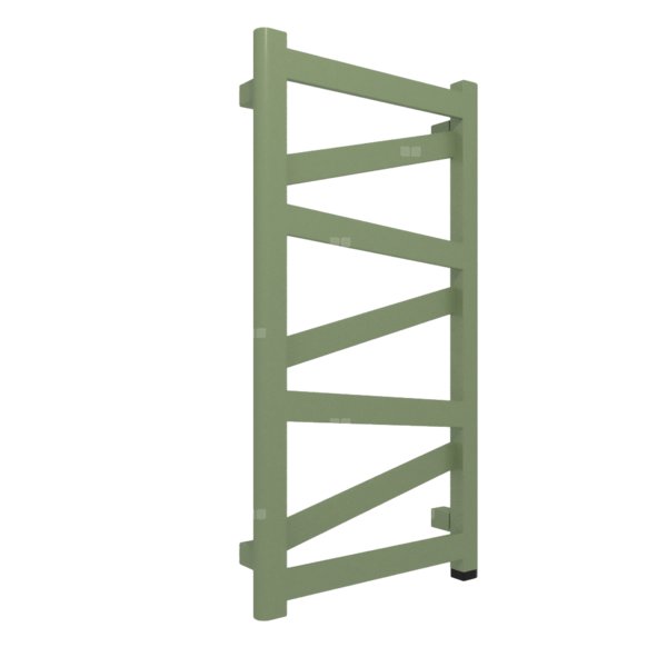 Grzejnik elektryczny TERMA VIPERA ONE 750 x 400 mm, kolor seledynowy groszkowy RAL6011, moc 200 W, podłączenie E1, kabel prosty bez wtyczki czarny