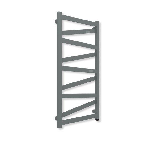 Grzejnik elektryczny TERMA VIPERA ONE 990 x 500 mm, kolor surowy metal, moc 400 W, podłączenie E1, kabel prosty bez wtyczki biały