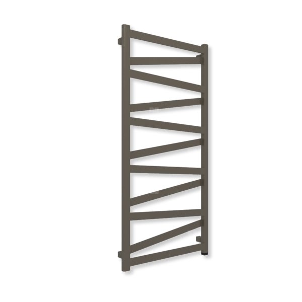 Grzejnik elektryczny TERMA VIPERA ONE 1230 x 600 mm, kolor ciemny brąz, moc 400 W, podłączenie E1, kabel prosty bez wtyczki biały