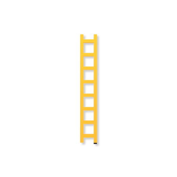 Grzejnik drabinkowy TERMA EASY ONE, podłączenie S1, wym. 1280 x 200 mm, kolor żółty sygnałowy RAL1003 (farba), moc 251W