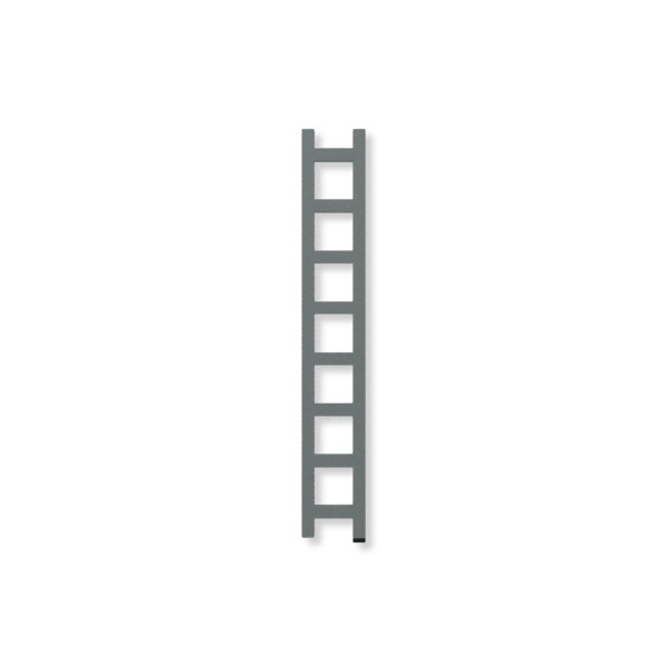 Grzejnik drabinkowy TERMA EASY ONE, podłączenie S8, wym. 1280 x 200 mm, kolor grafit (farba), moc 251W