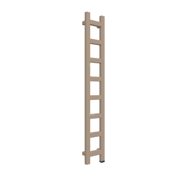 Grzejnik drabinkowy TERMA EASY ONE, podłączenie S1, wym. 1280 x 200 mm, kolor kwarc (farba), moc 251W