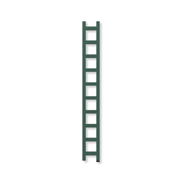 Grzejnik drabinkowy TERMA EASY ONE, podłączenie S8, wym. 1600 x 200 mm, kolor zielony mchowy RAL6005 (farba), moc 314W