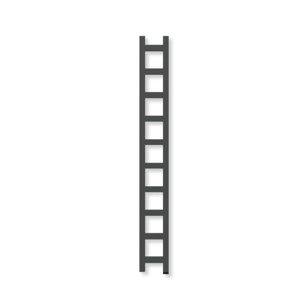 Grzejnik drabinkowy TERMA EASY ONE, podłączenie S8, wym. 1600 x 200 mm, kolor czarny jak kruk soft (farba), moc 314W