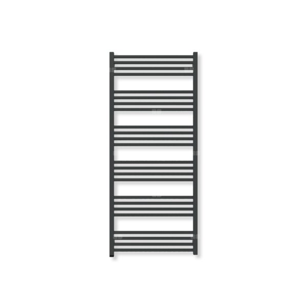 Grzejnik drabinkowy TERMA FIONA ONE, podłączenie S1, wym. 1380 x 600 mm, kolor czarny jak kruk mat RAL9005 (farba), moc 696W