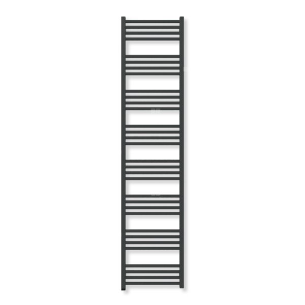 Grzejnik drabinkowy TERMA FIONA ONE, podłączenie S1, wym. 1860 x 430 mm, kolor czarny jak kruk mat RAL9005 (farba), moc 700W
